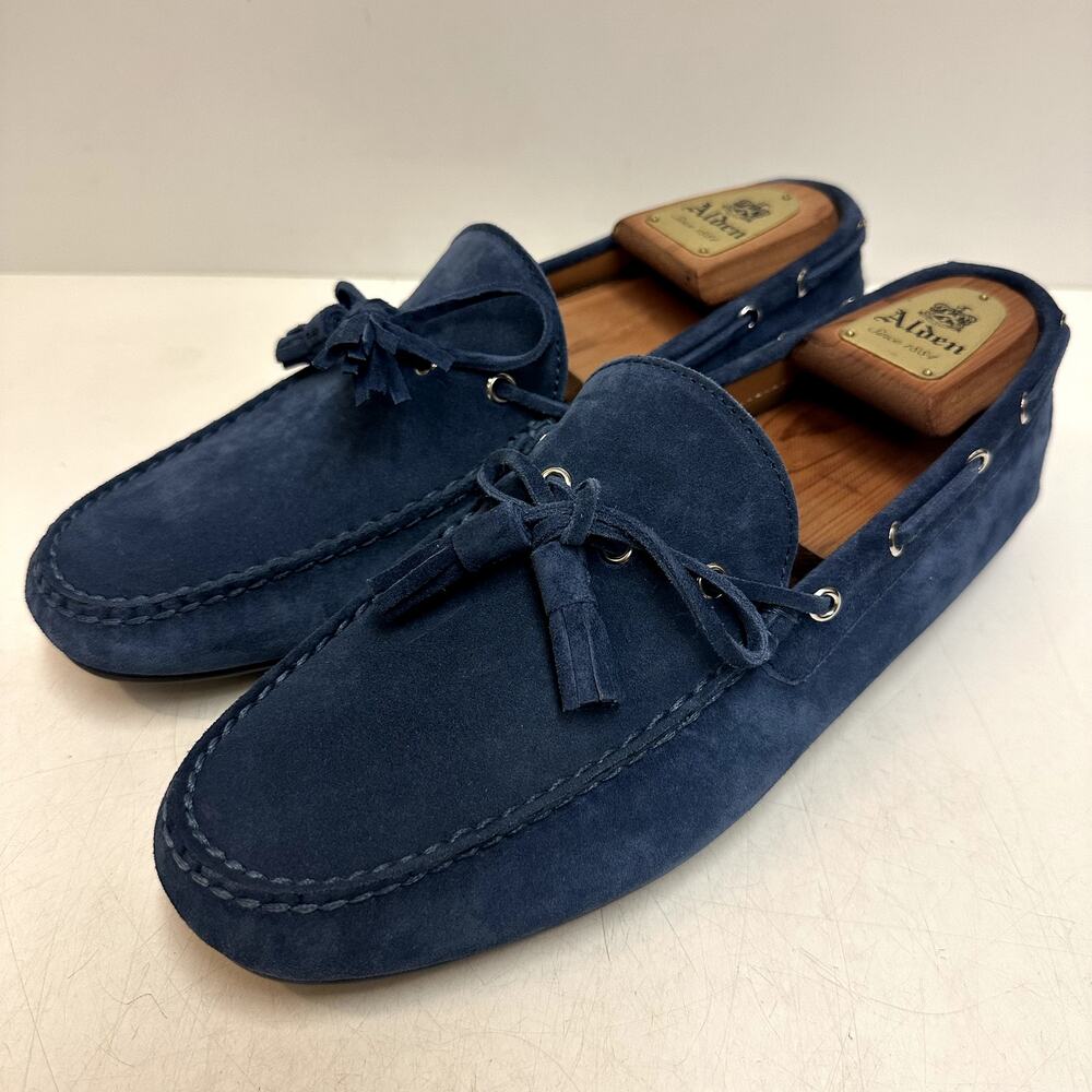 NWOT Ralph Lauren Purple Label Harold Suede Tassel Loafer Driver Made Italy 9.5